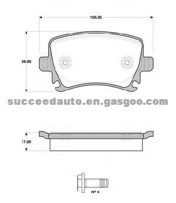 Brake Pad For Audi D1109