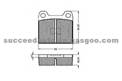 Brake Pad For Audi Volkswagen D96-7031