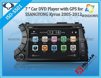 7 Inch Wince 6.0 In-Dash Car Dvd Player With GPS For SSANGYONG Kyron 2005-2012