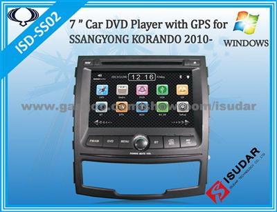 7 Inch Wince 6.0 In-Dash Car Dvd Player With GPS For SSANGYONG KORANDO 2010-2013