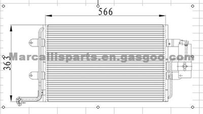 Condenser, Air Conditioning For AUDI 1J0820413A