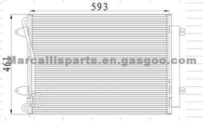 Condenser, Air Conditioning For AUDI 3C0820411B