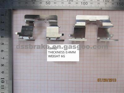 BRAKE PAD CLIPS,BRAKE FITTING KITS:56432