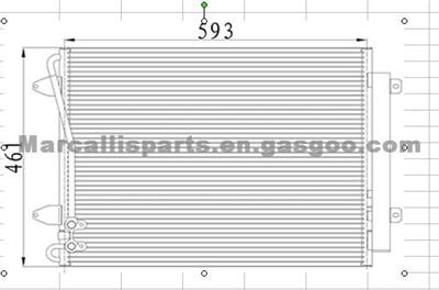 Condenser, Air Conditioning For AUDI 3C0820411B