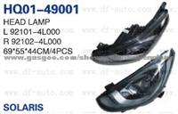 Hyundai Accent/Solaris 2011 Head Lamp 92101-4L000/92102-4L000