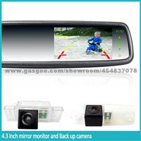 Car Rear View Mirror With Wire Parking Camera, 4.3 Inch Screen And BluetoothMirror With Wire Parking Camera, 4.3 Inch Screen And Bluetooth