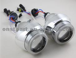 55W Bi-Xenon Projector Lens LED Angel Eyes Headlight