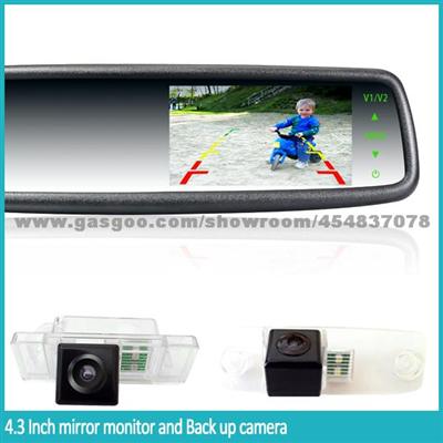 Car Rear View Mirror With Wire Parking Camera, 4.3 Inch Screen And BluetoothMirror With Wire Parking Camera, 4.3 Inch Screen And Bluetooth