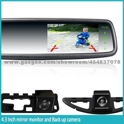 2014 The Latest 4.3 Inch LCD Rearview Mirror Car Kit Bluetooth For Iphone For Universal Car