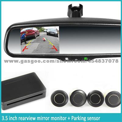 Car Rearview Mirror With Wire Back Camera And Bluetooth