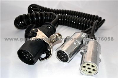 Electrical Coil, Adapter Coil 3.5Mt 15 Pin To 2 By 7 Pin 24V Metal Plugs. Iveco