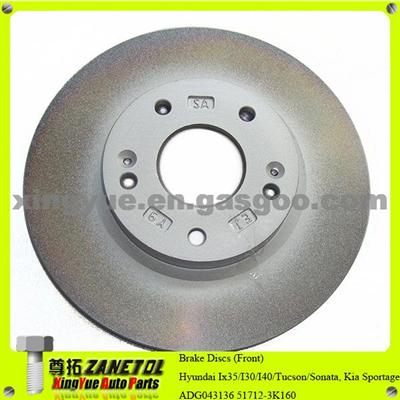 Brake Discs (Front) Hyundai Ix35/I30/I40/Tucson/Sonata, Kia Sportage ADG043136 51712-3K160