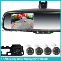 Factory Price! Bluetooth Mirror With 3.5'' TFT Monitor&Wire Camera