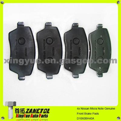 D1060BH40A Auto Front Brake Pads For Nissan Micra Note 06-13