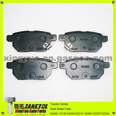 Rear Brake Pads For Toyota Corolla PRIUS BLADE AXIO RUKUS 04466-12130 04466-02210 04466-52070 D2254