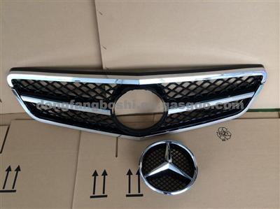 2008-2012 C-Class W204 Chrome Edged Front Sport Style Replacement Grille Of Mercedes Benz