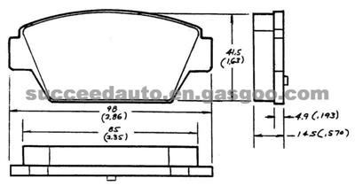 Brake Pad For Eagle Mitsubishi A-128K/A-314K