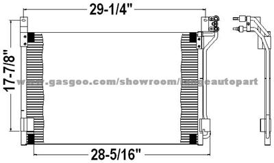 Auto A/C Condenser 3W1Z19712AA Ford