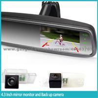 4.3 Inch Universal TFT LCD Car Rearview Mirror Monitor With 2 Video Inputs