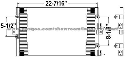 Auto A/C Condenser 5096191AA CHRYSLER