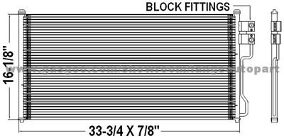 Auto A/C Condenser XL1Z19712AA FORD