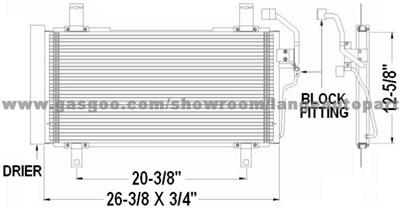 Auto A/C Condenser 7GK2G61480J MAZDA