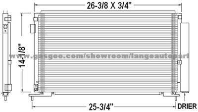 Auto A/C Condenser 80102-SVA-A01 HONDA