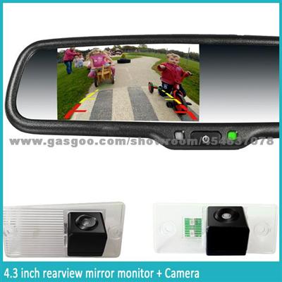 Car Rearview Mirror With Waterproof Camera And OEM Bracket For Most Car