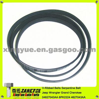 V-Ribbed Belts Serpentine Belt Jeep Wrangler 04627043AA 6PK2224 4627043AA