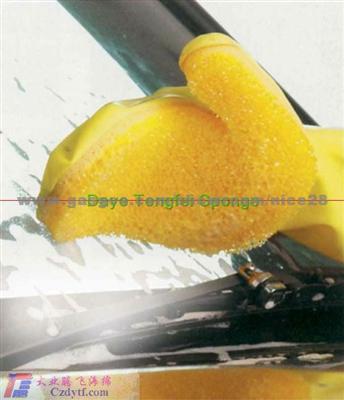 Household Latex Glove With Sponge/Compound Scouring Pad Sponge Glove/Fancy Latex Gloves