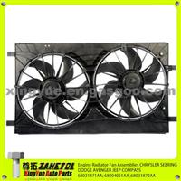 68031871AA 68004051AA 68031872AA Engine Radiator Fan Assemblies For Chrysler Sebring Dodge Avenger Caliber Jeep Compass