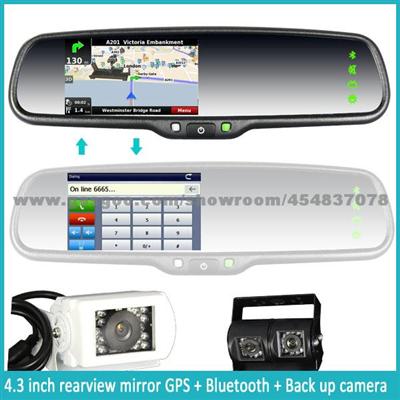 Autoparts Car Rearview Mirror With Fm Transmitter, Built-In Bluetooth, Handsfree Car Kit