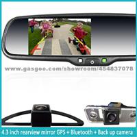 Shock Price Car Gps And Bluetooth Mirror With Built-In Fm Transmitter And Google Map Link