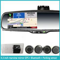 Aftermarket Car Rearview Mirror With Fm Transmitter, High Digital Map Link And Handsfree Car Kit