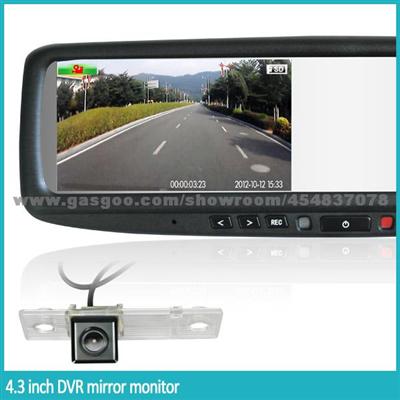 Aftermarket Car Dvr Mirror With Dual Video Input And 1080P High Definiton Monitor Display