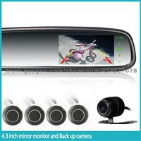 FACTORY PRODUCE!!! Car Rearview Mirror With 4.3 Inch TFT LCD MONITOR Auto Dimming Changeable Brackets For Most Cars