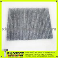 Front Carbon Cabin Interior Air Filter For CHRYSLER TOWN & COUNTRY VOYAGER DODGE CARAVAN GRAND CARAVAN 4885955AA 82205905