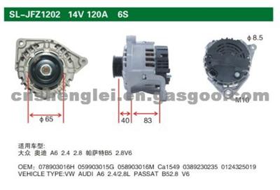 ALTERNATOR VW PASSAT B5 2.0L/1.8L/1.8T,AUDI A4 A6 1.8L/1.8T 078903016H,059903015G,058903016M,CA1549,0389230235,012435019