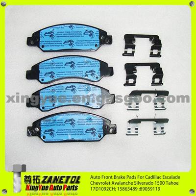 Auto Front Brake Pads For Cadillac Escalade Chevrolet Avalanche Silverado 1500 Tahoe 17D1092CH 15863489 89059119