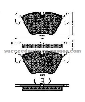 Brake Pad For JAGUAR D394-7395