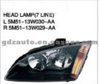 AUTO PARTS HEAD LAMP(5 LINE,BLACK) OEM:L 5M51-13W030-AB/R 5M51-13W029-AB