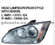 AUTO PARTS HEAD LAMP(EUROPEAN STYLE WITH XENON) OEML 4M51-13101-EA/R 4M51-13099-EA:
