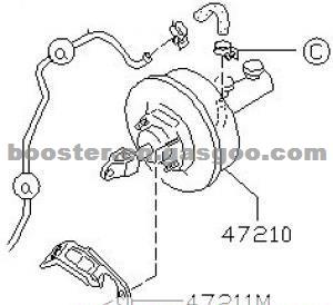 Vacuum Hydraulic Brake Boosters FOR NISSAN 47210-23C00 VAN 1986-1993