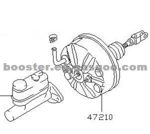 Electric Brake Booster FOR NISSAN 47210-23R00 47210-29R00 47210-29R01 STANZA WAGON 1985-1988