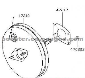 Power Brake Booster FOR NISSAN D7210-JN00B TEANA 2008-NOW