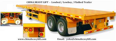 CHINA HEAVY LIFT 2 Axle Flatbed Trailer