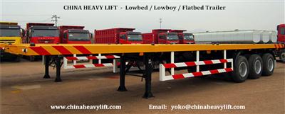 CHINA HEAVY LIFT 3 Axle Flatbed Trailer