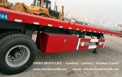 CHINA HEAVY LIFT 40 Ft Flatbed Container Trailer