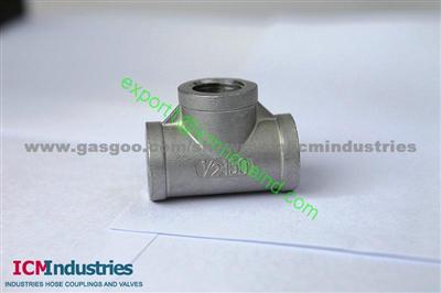 ISO4144 Standard 150lb Stainless Steel Equal Tee BSP THREAD