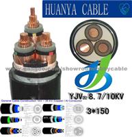 10KV 3*150mm Steel Tape Armoured XLPE Overhead Electric Power Cable